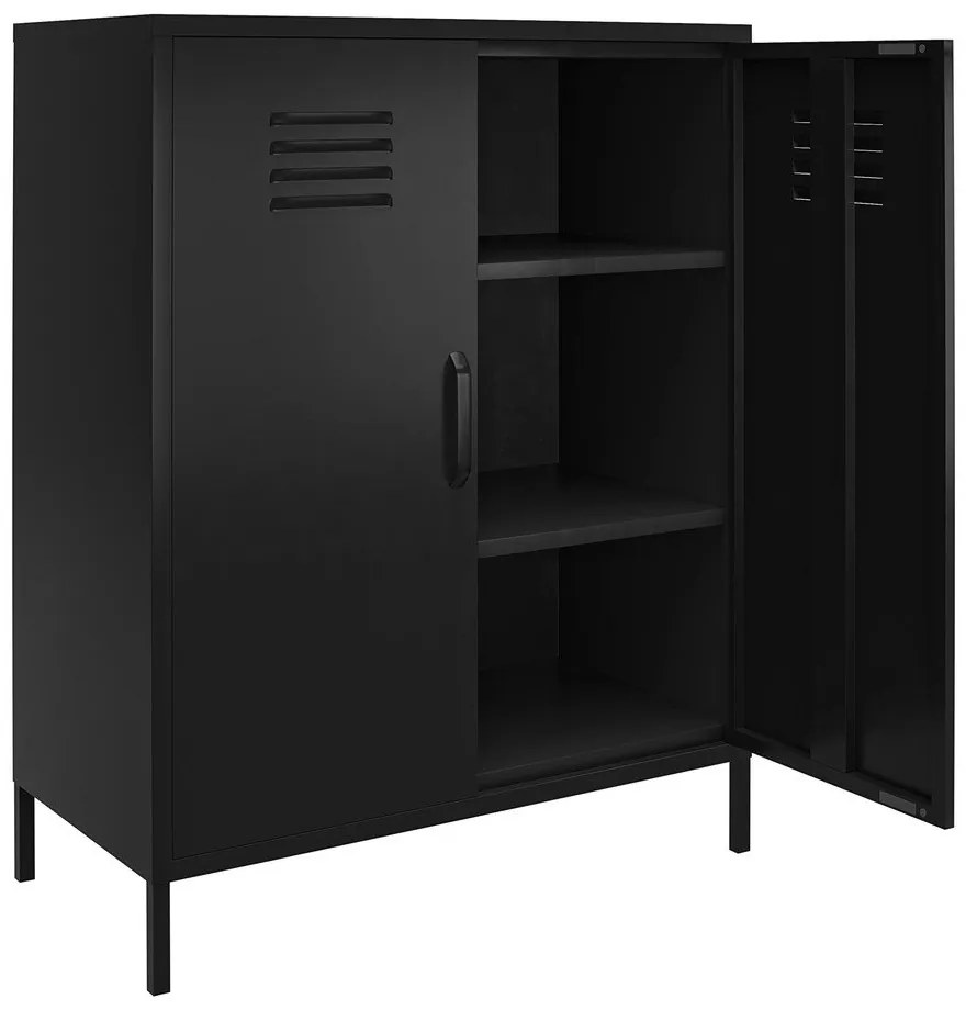 Dulap negru din metal 40x102x80 cm Mission District – Støraa
