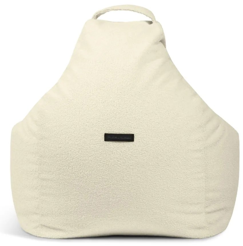 Fotoliu bean bag gri deschis cu tapițerie din țesătură bouclé Play Amuse – SLOWDOWN