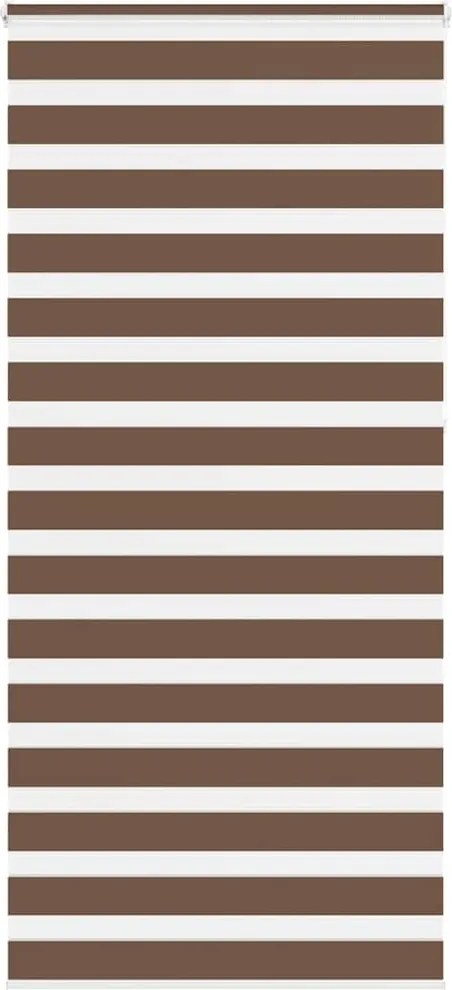 vidaXL Jaluzea tip zebra maro lățime țesătură 105,9 cm poliester