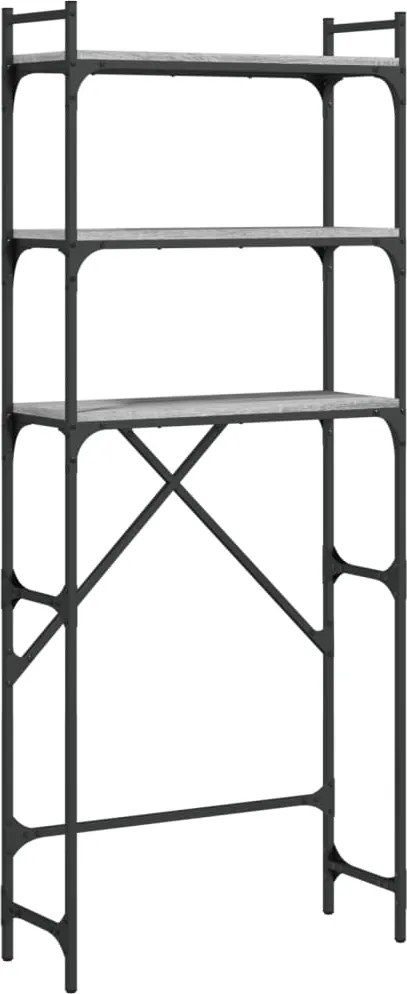 vidaXL Dulap mașină de spălat, gri sonoma, 67x25x163 cm lemn prelucrat