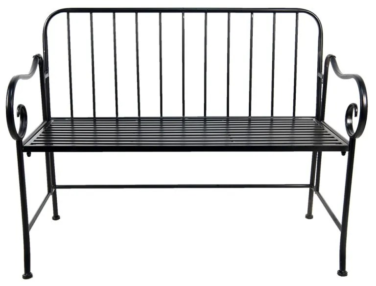 Banca de gradina, negru, din metal