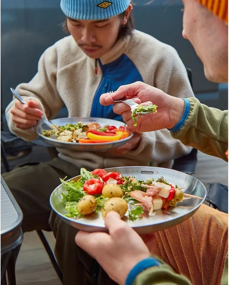 Farfurii argintii 4 buc. din oțel inoxidabil ø 25,5 cm – Black + Blum