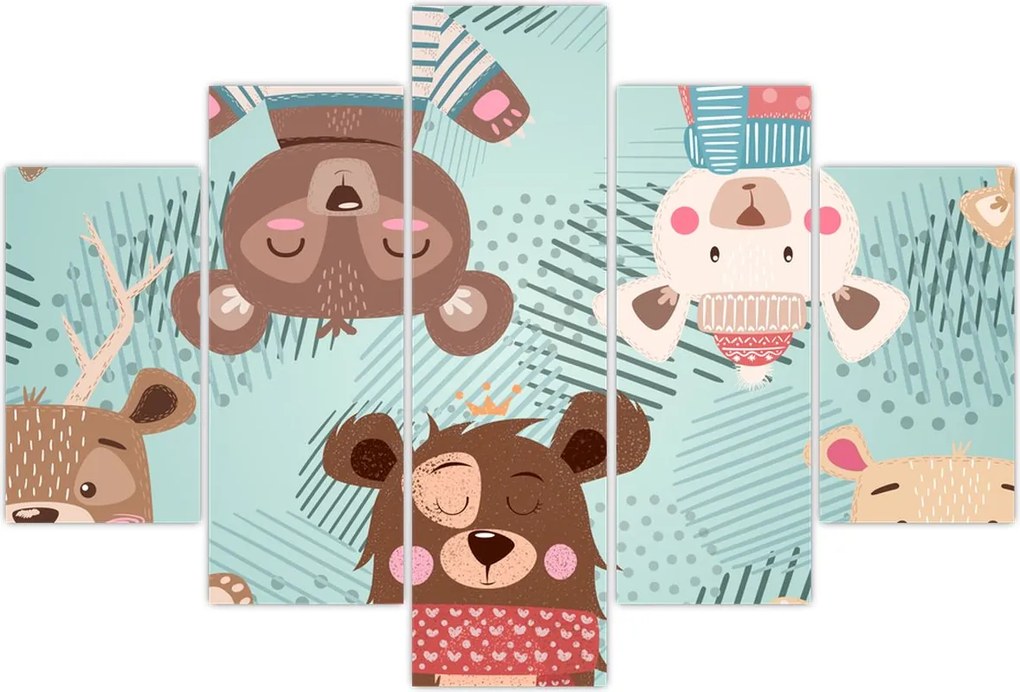 Tablou - Ursuleții veseli (150x105 cm)