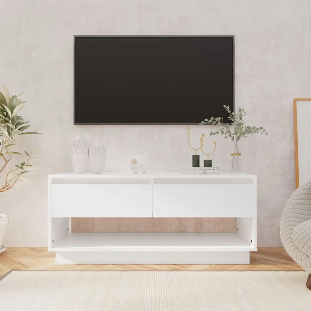 Comoda TV, alb, 102x41x44 cm, PAL