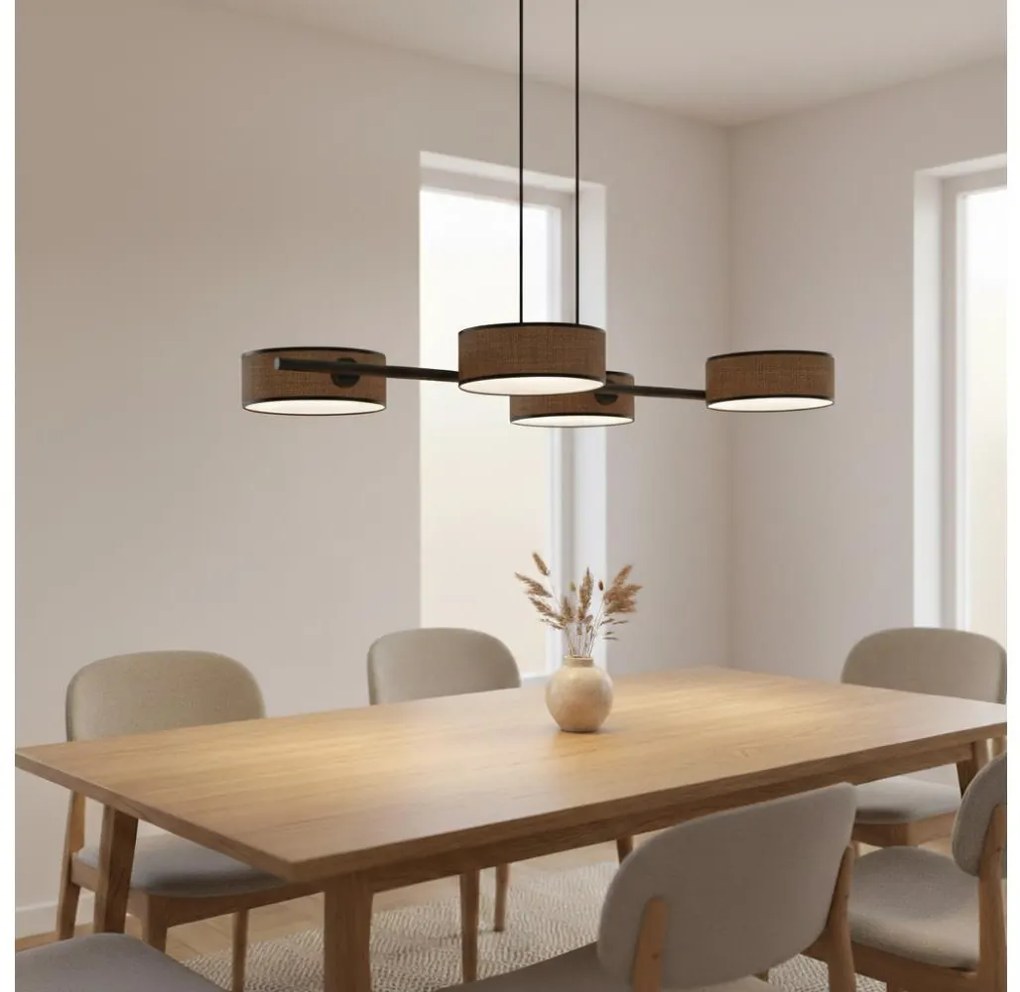 Lustră pe cablu DRUMZ, 4xE14/10W/230V, maro