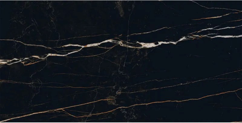 Mexen Flamingo Negru gresie glazurată rectificată G1, plăci podea-perete 120 x 60 cm, luciu înalt - TL215-120-060-00