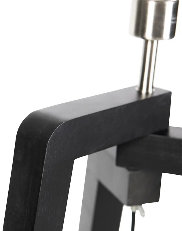 Lampă de podea cu trepied neagră cu abajur albastru și auriu 50 cm - Puros