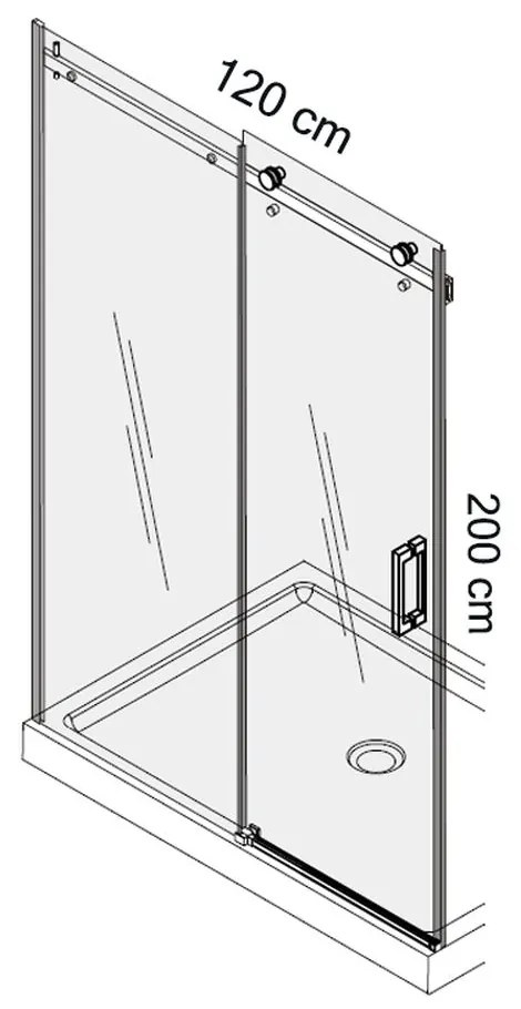 Cabina dus dreptunghiulara cu usa culisanta 100x80 cm, Mediterraneo Paloma 1000x800 mm