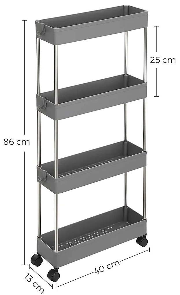 Raft multifunctional pe roti BALDA gri