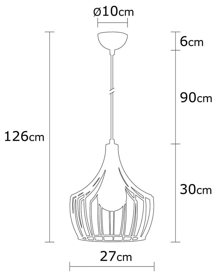 Lustră arămie cu abajur din metal ø 27 cm Mezopotamya – Opviq lights