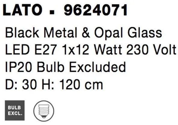 Lustra, Pendul modern Lato negru 30cm