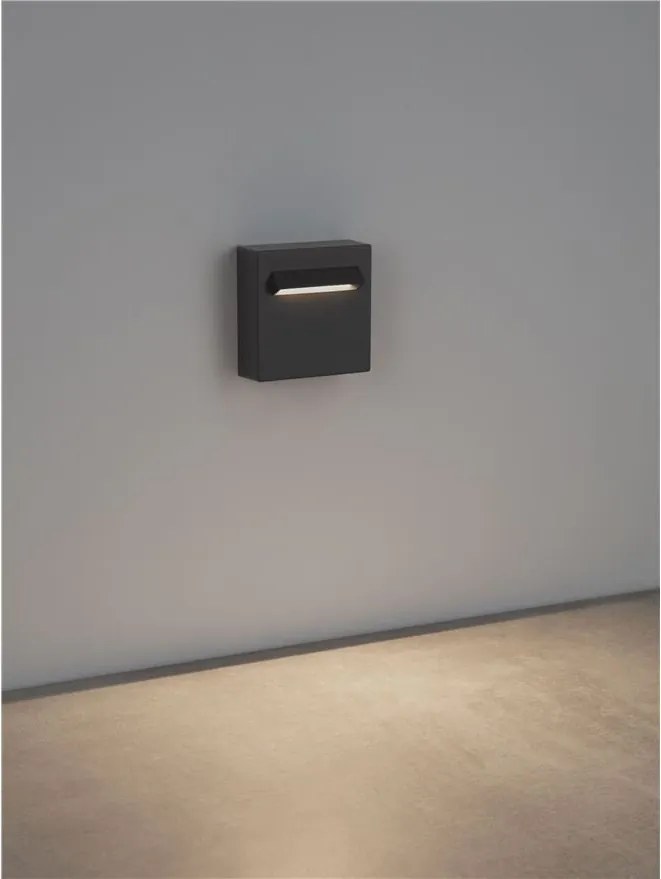 Spot aplicat exterior LED 3000K, IP65 RECTO gri inchis