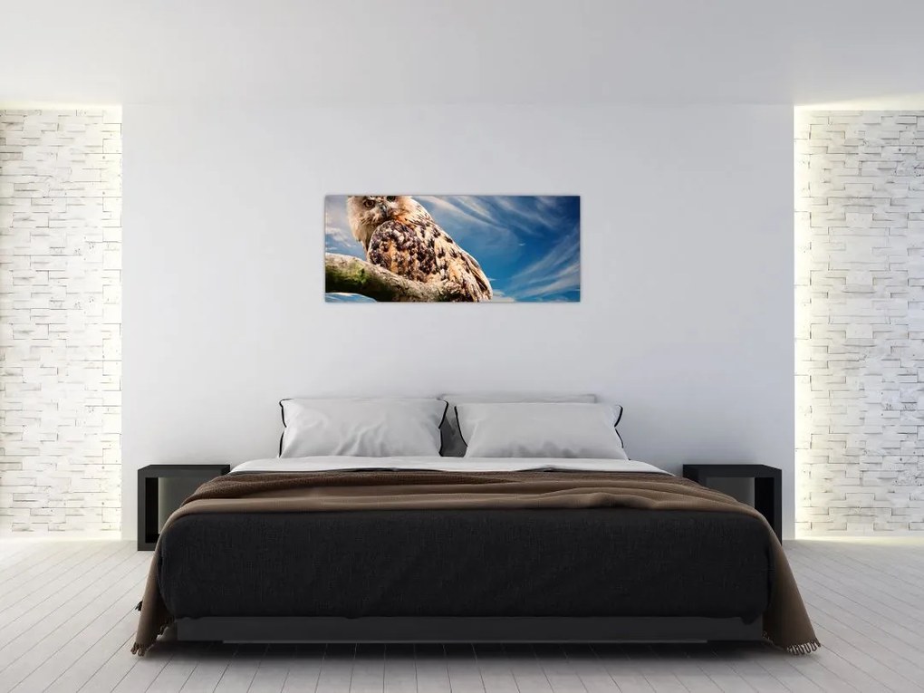 Tablou cu bufnița (120x50 cm)