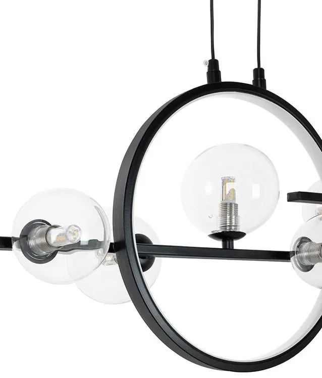 Lustra moderna cu 7 de surse de lumina si LED LINEA TWIN 90