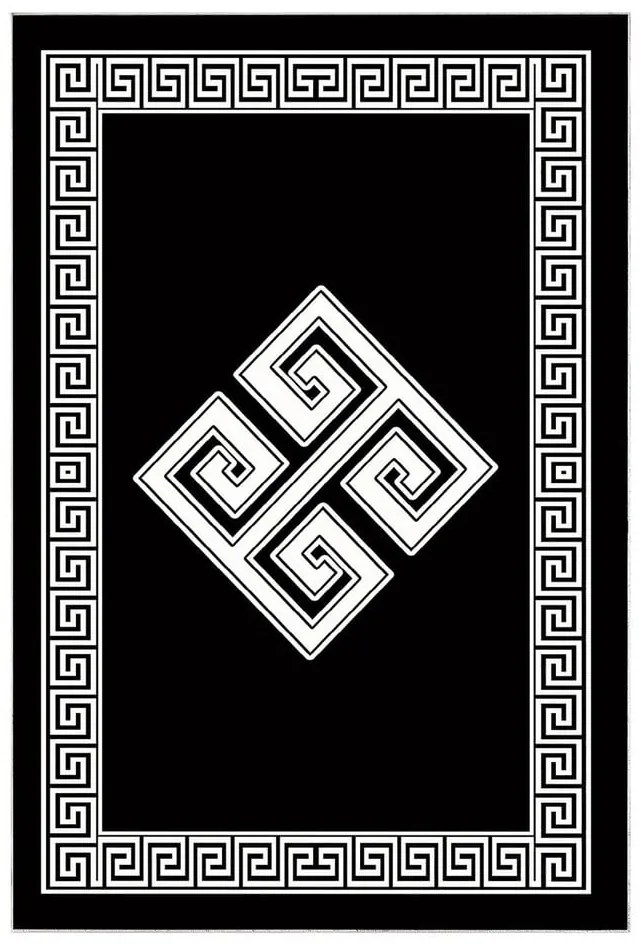 Covorașe de baie alb-negru 2 buc. - Foutastic