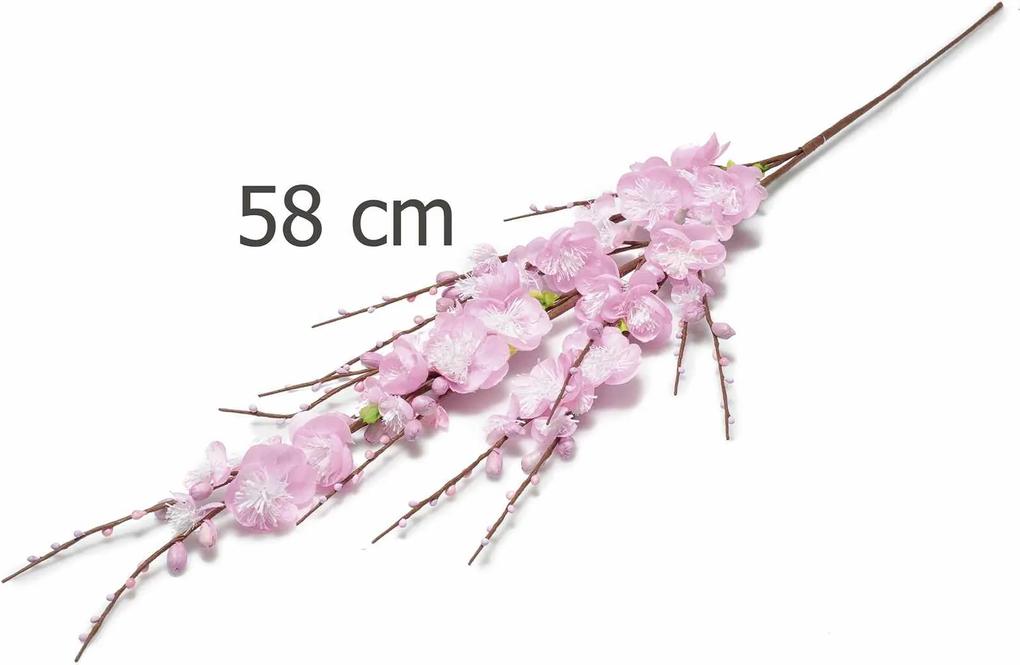 Crenguta floare artificiala piersic 58 cm