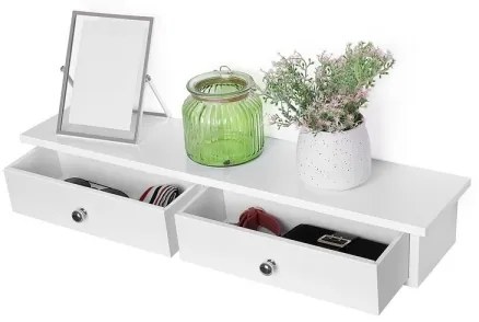 Raft de perete SHELFY cu compartimente, alb