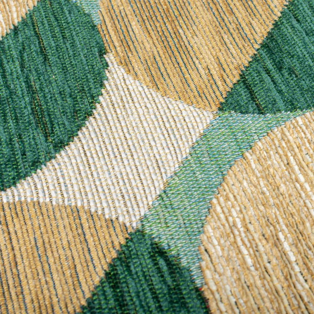 Covor tip traversă galben/verde 60x230 cm Carlos Circle Geo – Flair Rugs