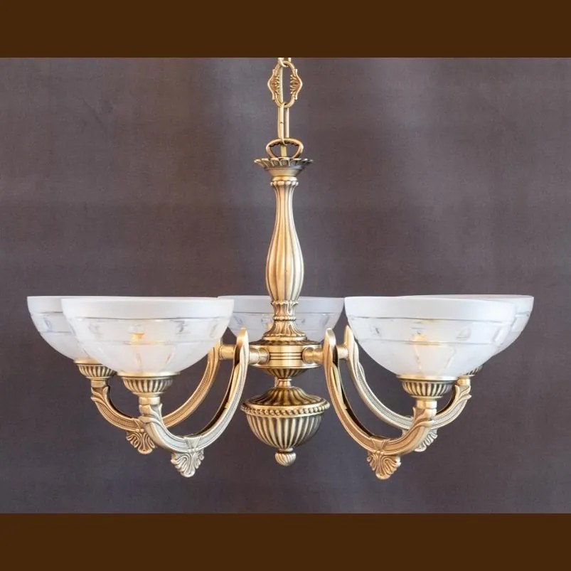 Lustra clasica suspendata cu 5 brate design italian 9971