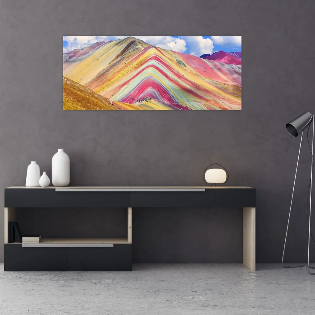 Tablou - Muntele Curcubeu, Peru (120x50 cm)