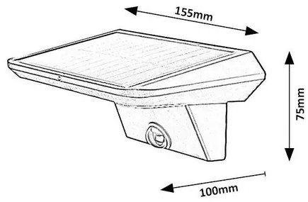 Corp de iluminat solar de exterior Rabalux 77005 Qesa, negru