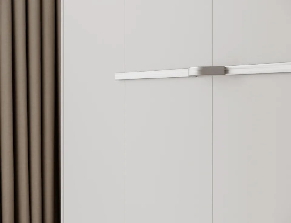 Pat rabatabil Devesto Horizontal Wall 140 alb, 200x140 cm – Alb