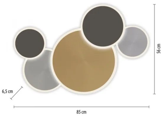 Plafonieră LED dimabilă Paul Neuhaus 8008-70 Q-PIATO LED/49W/230V 2700-5000K Wi-Fi + telecomandă