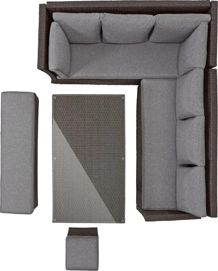 Set mobilier de grădină Avenberg CORSICA, maro/gri