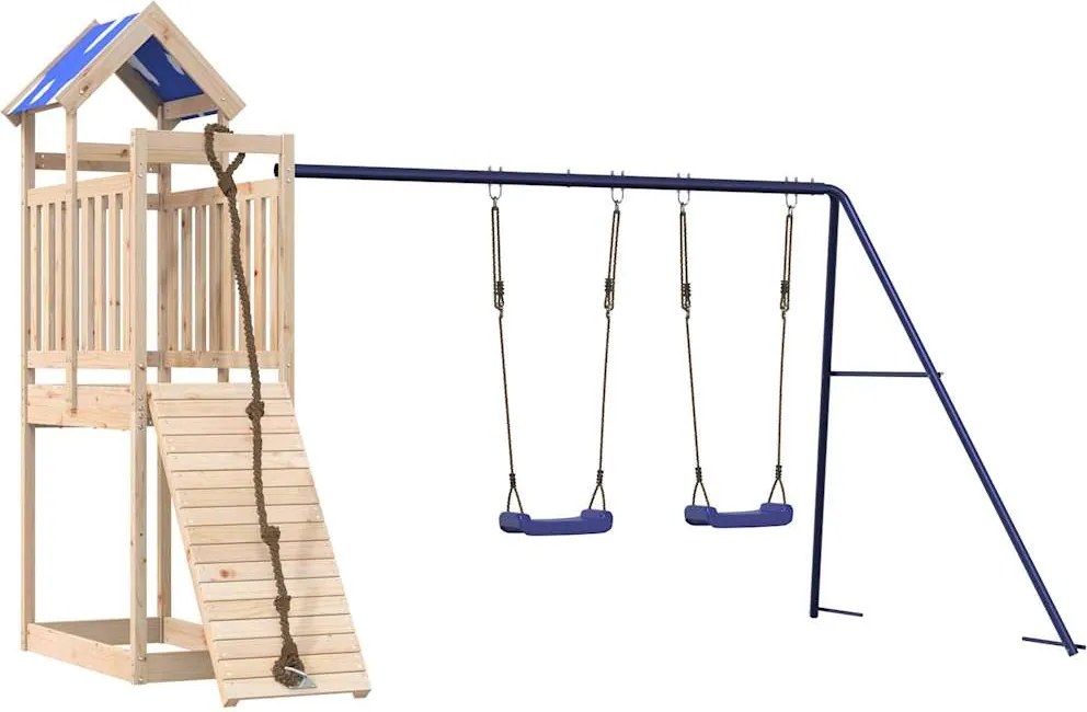 vidaXL Set de joacă pentru exterior, lemn masiv de pin