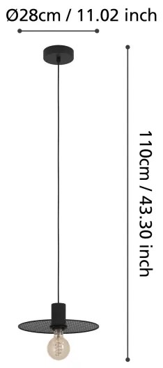 Lustră pe cablu Eglo 43731 IKESTON 1xE27/40W/230V