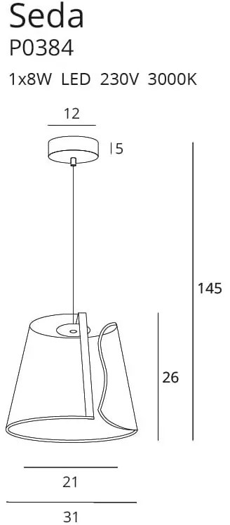 Lustra LED design modern SEDA P0384 MX