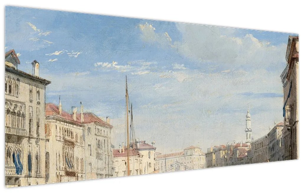 Tablou - Richard Parkes Bonington, The Grand Canal, reproducere (120x50 cm)