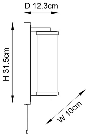 Aplică pentru baie Endon 94074 TAYLOR 1xE27/10W/230V IP44 crom lucios