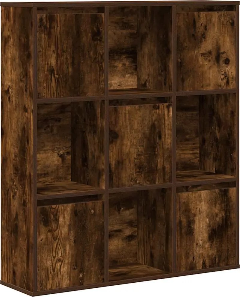 vidaXL Bibliotecă, stejar fumuriu, 89x24x101,5 cm, lemn prelucrat