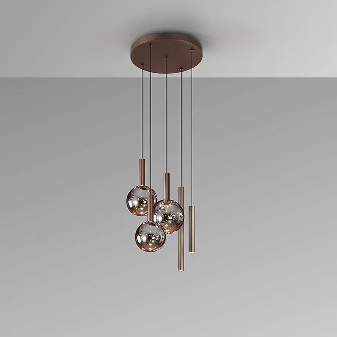 Lustra cu 5 pendule LED suspendate Sapore