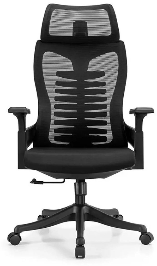 Scaun ergonomic Hale-H, spatar Mesh, sezut textil, Negru