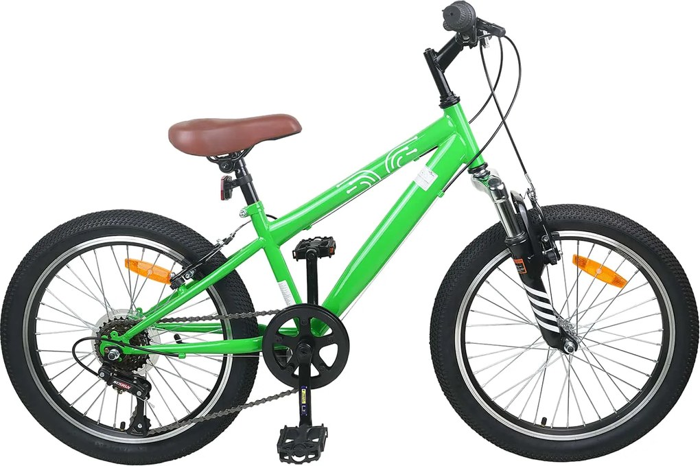 vidaXL Bicicletă Montană 20 Inci 6-Speed pentru 5-8 ani Verde