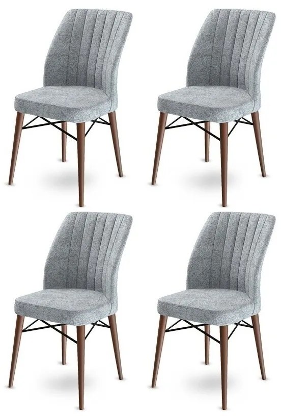 Set de scaune de sufragerie Flex Grey and Brown, 4buc.