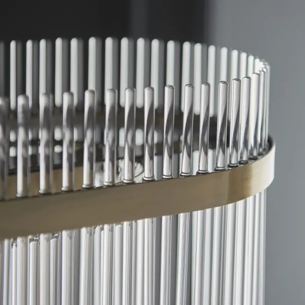 Lustră pe lanț Endon 112573 MARIETTA 4xE14/6W/230V alamă/transparent