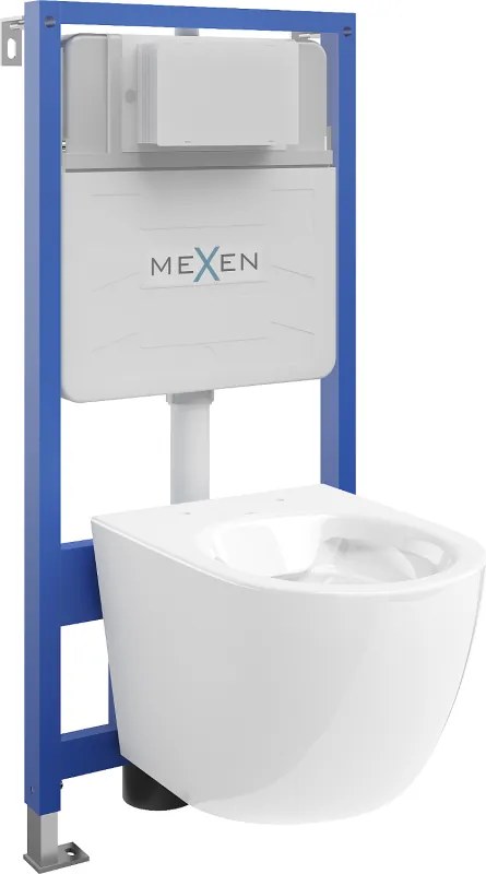 Mexen Lena set incastrat WC cadru Fenix Slim cu vas WC, alb lucios - 6103322XX00