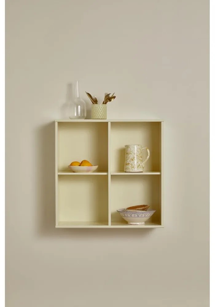 Bibliotecă galben-deschis suspendată 70x70 cm Mistral – Hammel Furniture