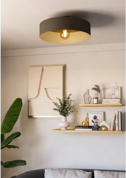 Plafonieră Eglo 901745 DUAIA 1xE27/40W/230V gri