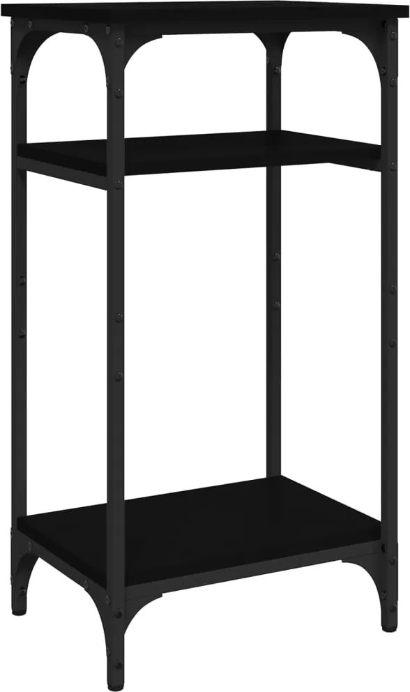 vidaXL Măsuță laterală, negru, 40x30x75 cm, lemn prelucrat