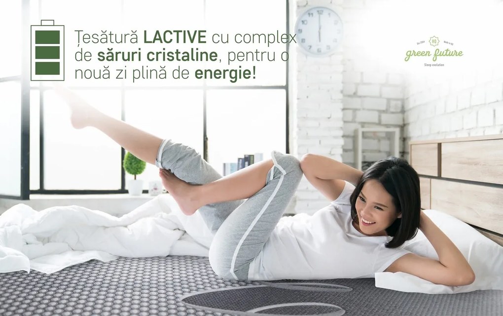 Saltea ortopedica, Green Future, Active Relax Cool Memory 7 Zone de Confort, 160x200 cm, H 21 cm