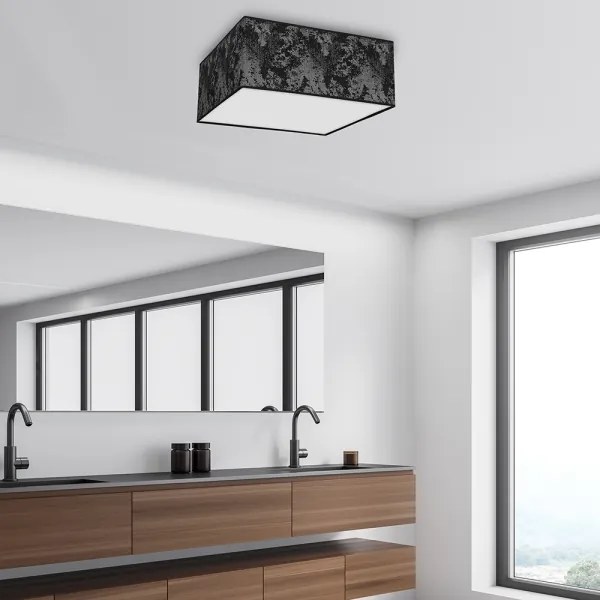 Plafonieră SATINO 3xE27/60W/230V neagră/argintie