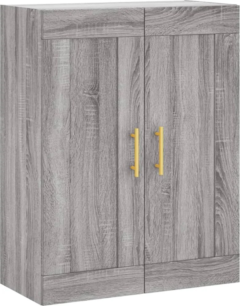 vidaXL Dulap pe perete, sonoma gri, 69,5x34x90 cm, lemn prelucrat