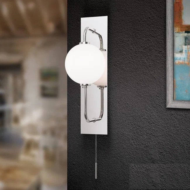 Aplica de perete design modern PIPES, nickel plated