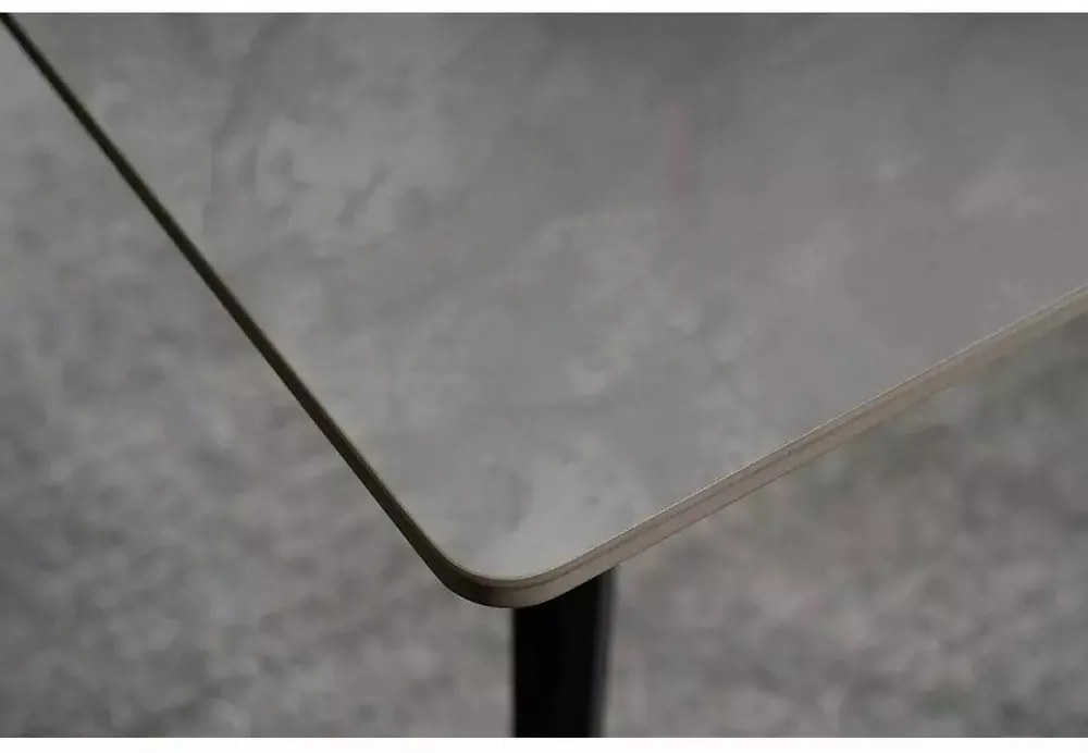 Masa Ivy gri/negru L140xl80 cm