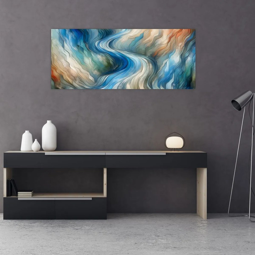 Tablou - Curent abstract (120x50 cm)