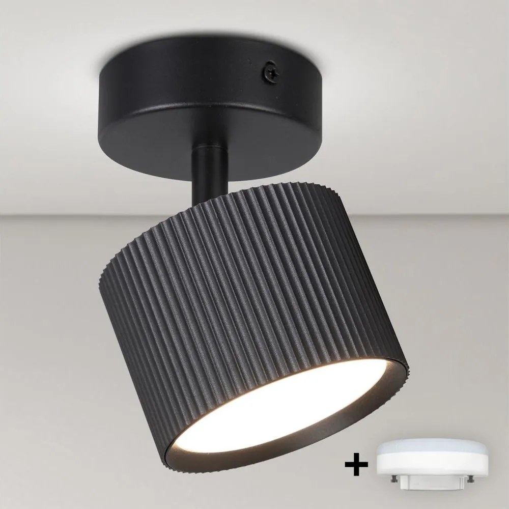 Brilagi - Spot LED RGB dimmabil STRIPY 1xGX53/14W/230V Wi-Fi Tuya negru